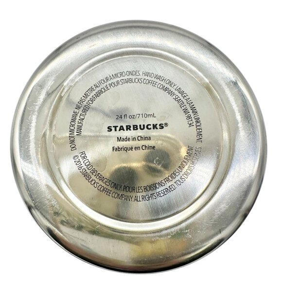 Starbucks 3 Tumblers 24 Oz Stainless Steel 16 Oz Plastic 24 Oz Plastic No Lids - Picture 5 of 9